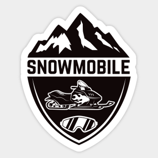 Snowmobile Emblem for passionate Sticker